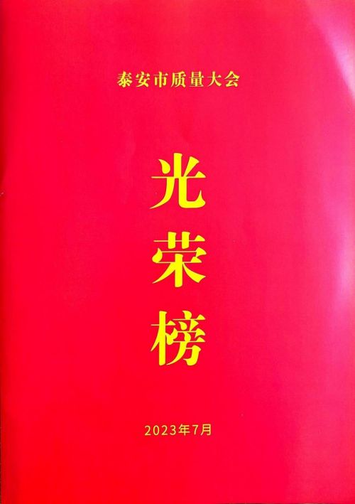 鲁泰建材科技集团有限公司荣获山东省“好品山东”品牌奖牌